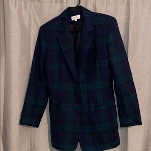 Brooks Brothers Tartan Boyfriend Blazer